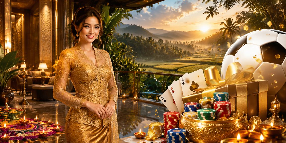 Permainan Teen Patti di meja kasino bergaya kebaya Kedah
