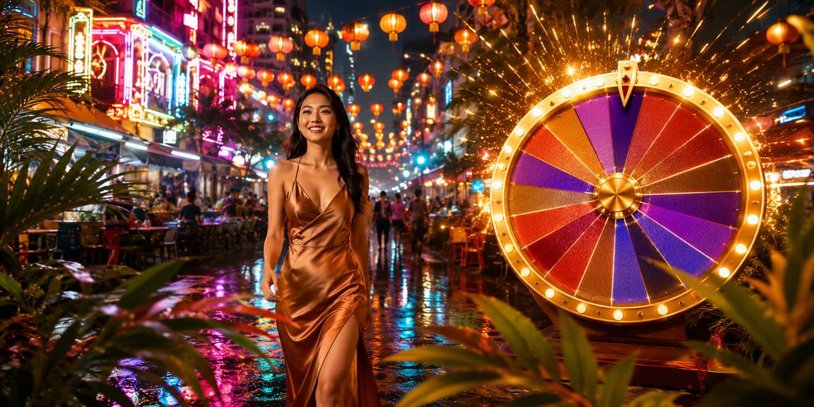 Ruang permainan roulette gaya Kuala Lumpur dengan suasana malam